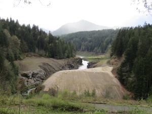 Former dam site