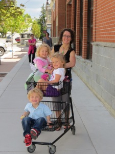Jackie (the other Jackie, that is) takes the kids for a stroll down main street Rossland